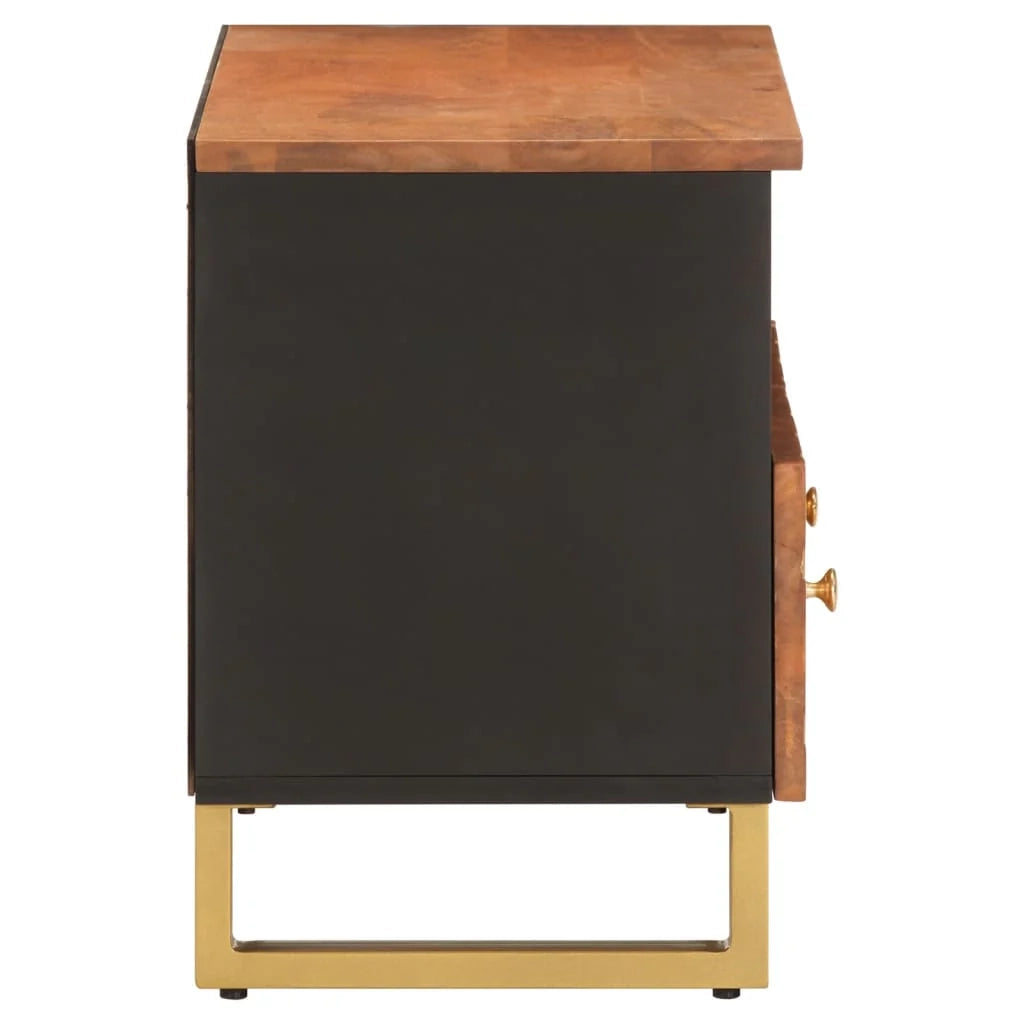 Mobile TV multimediale scaffale TV credenza mobile TV sala da pranzo soggiorno camera da letto 70 x 33,5 x 46 cm legno massello di mango marrone 02_0027596
