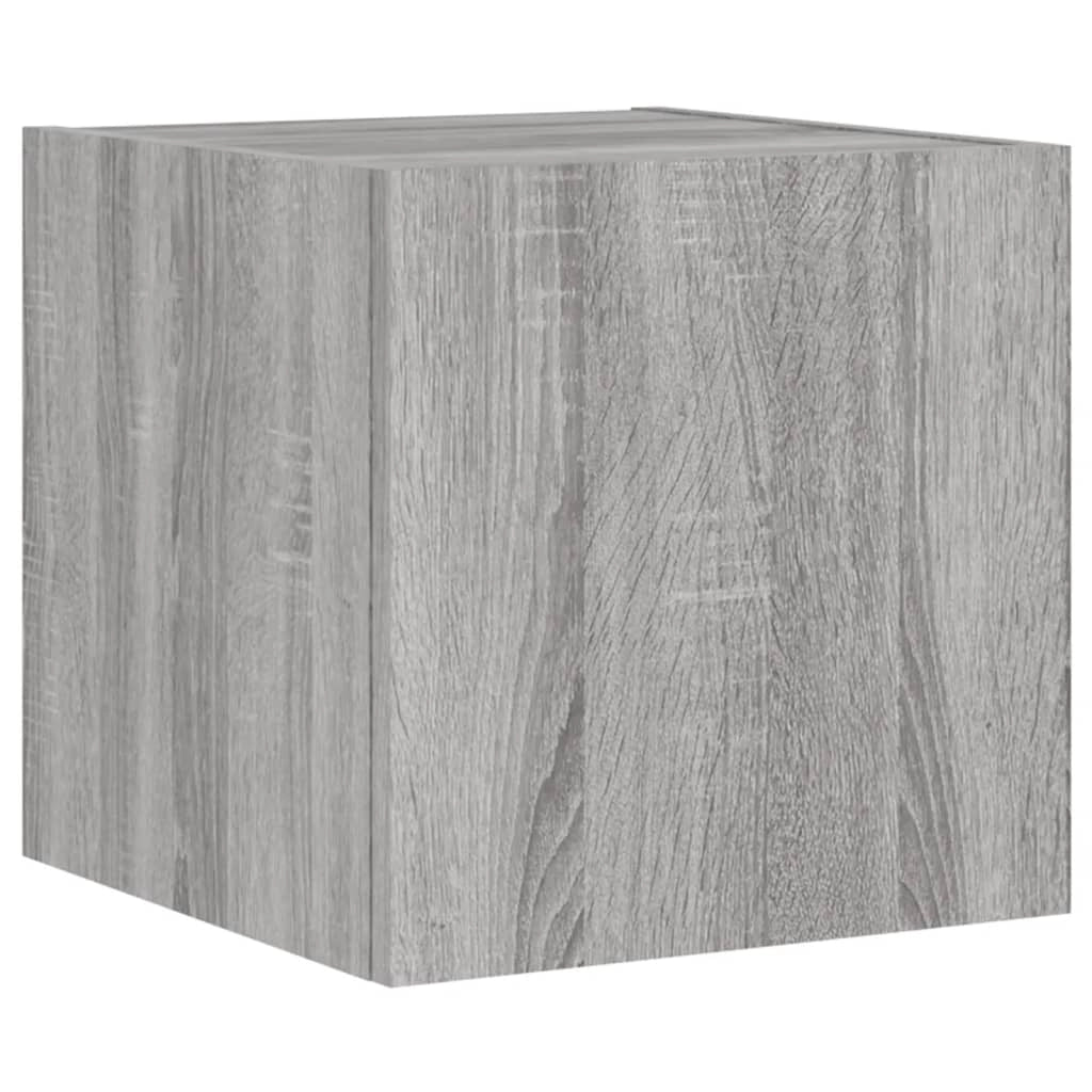 Mobile TV multimediale mensola TV credenza TV mobile TV a parete per sala da pranzo soggiorno camera da letto con luci LED Sonoma 30,5 x 35 x 30 cm grigio 02_0028044