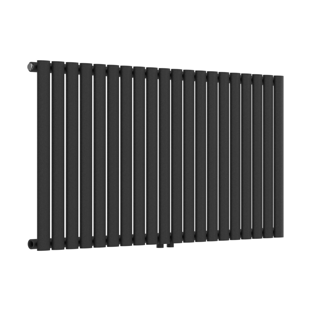 Termosifone Nore ad Acqua Calda Pannello Singolo con Elementi Tubolari 60 x 120 cm Nero [neu.haus]