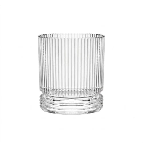 4x H&H Confezioni 6 bicchieri Lenox in vetro rigato cl 36