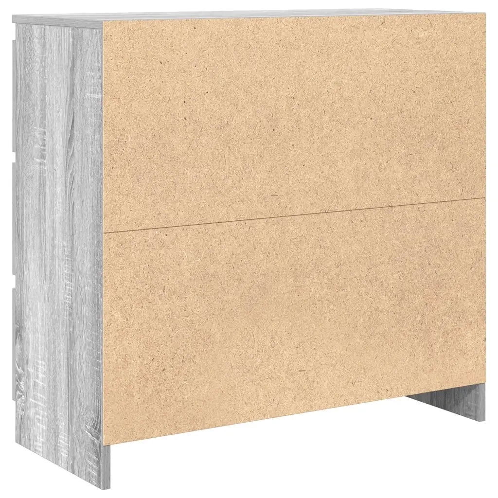 Credenza Grigio Sonoma 80x35x76 cm in Legno Multistrato 861738