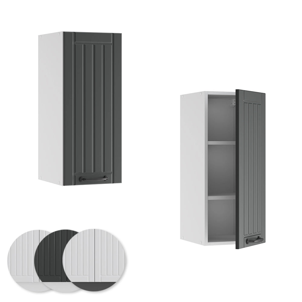 Pensile da cucina Fame-Line Antracite rustico/Bianco 30 cm Vicco