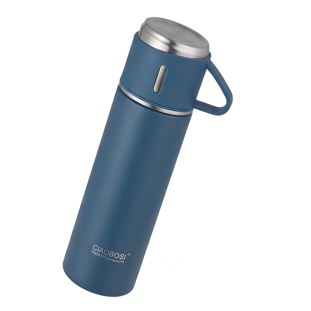 Borraccia Termica Sottovuoto 500ml con Filtro per Tè Blu Avizar