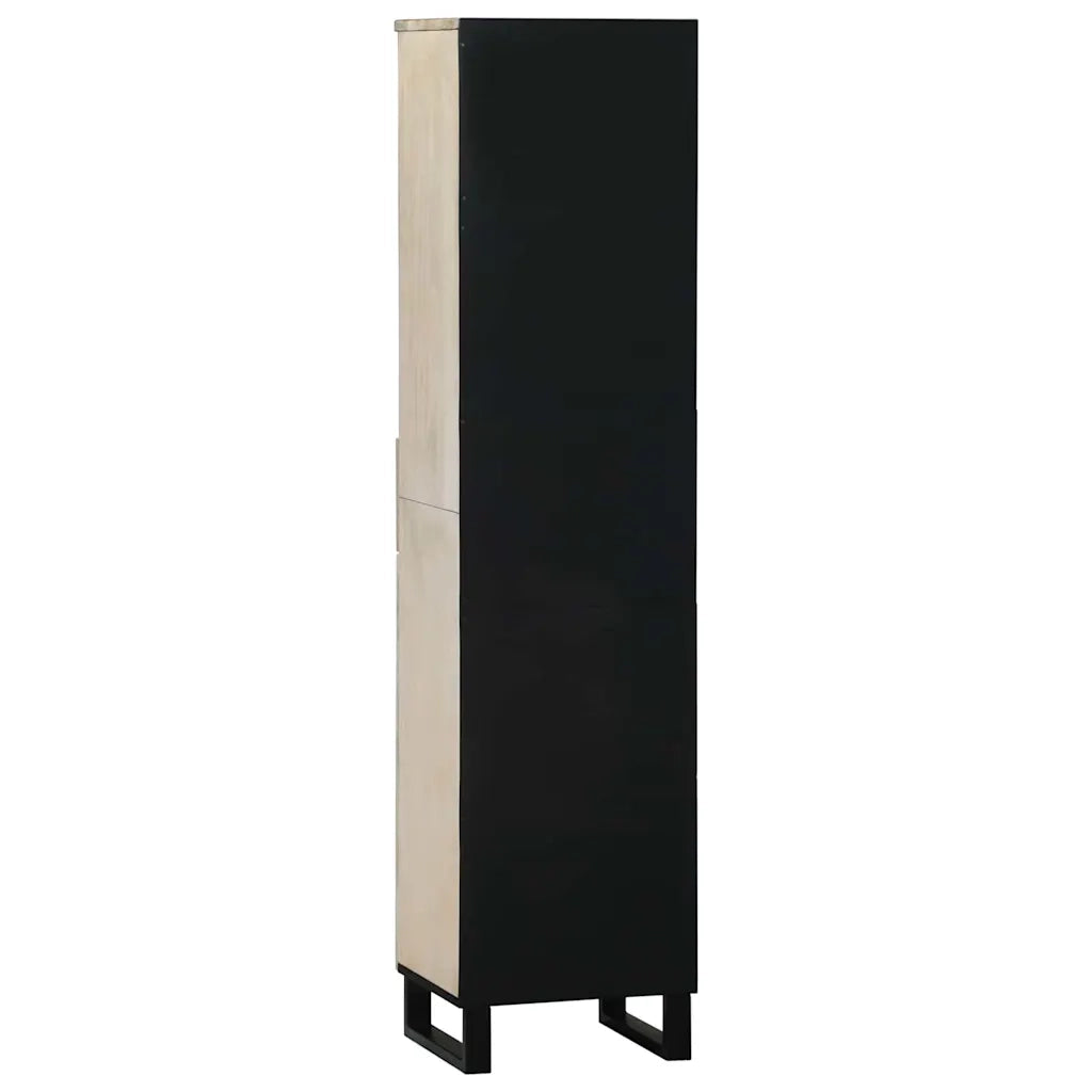 vidaXL Mobile da Bagno con lo scaffale Marrone e Nero 38 x 33 x 160 cm