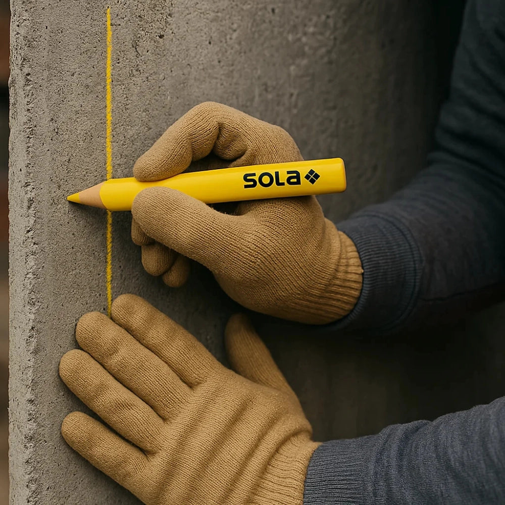 Matita speciale sb 24 colore giallo legno cantiere segnare supporti scuri