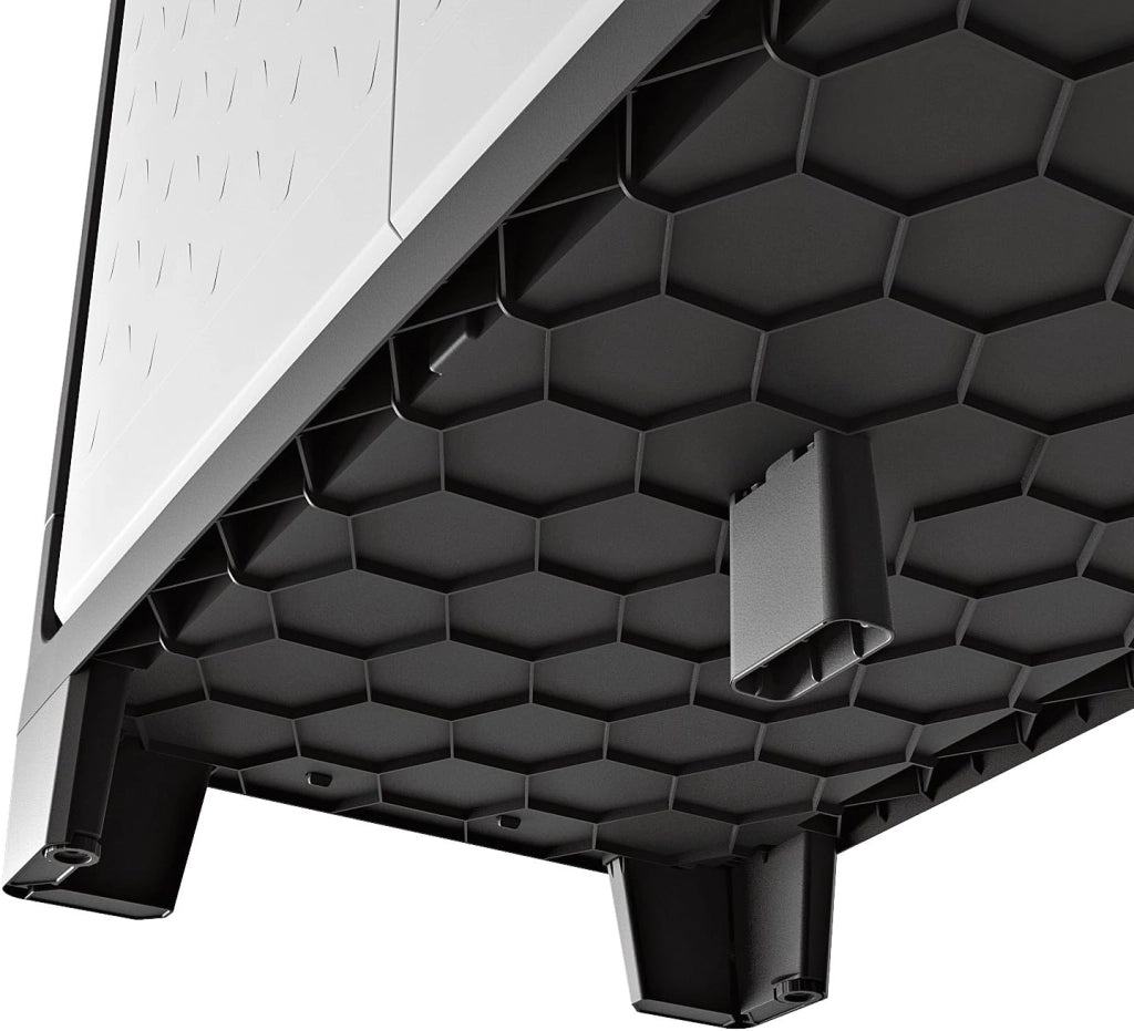 Armadio Portascope Titan XL in Resina Antracite e Grigio 80x44x182 cm con Ripiani Pieghevoli e Piedini Regolabili Keter