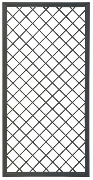 Traliccio Fisso con Cornice per Giardino Verdemax 180x90 cm in Metallo Antracite