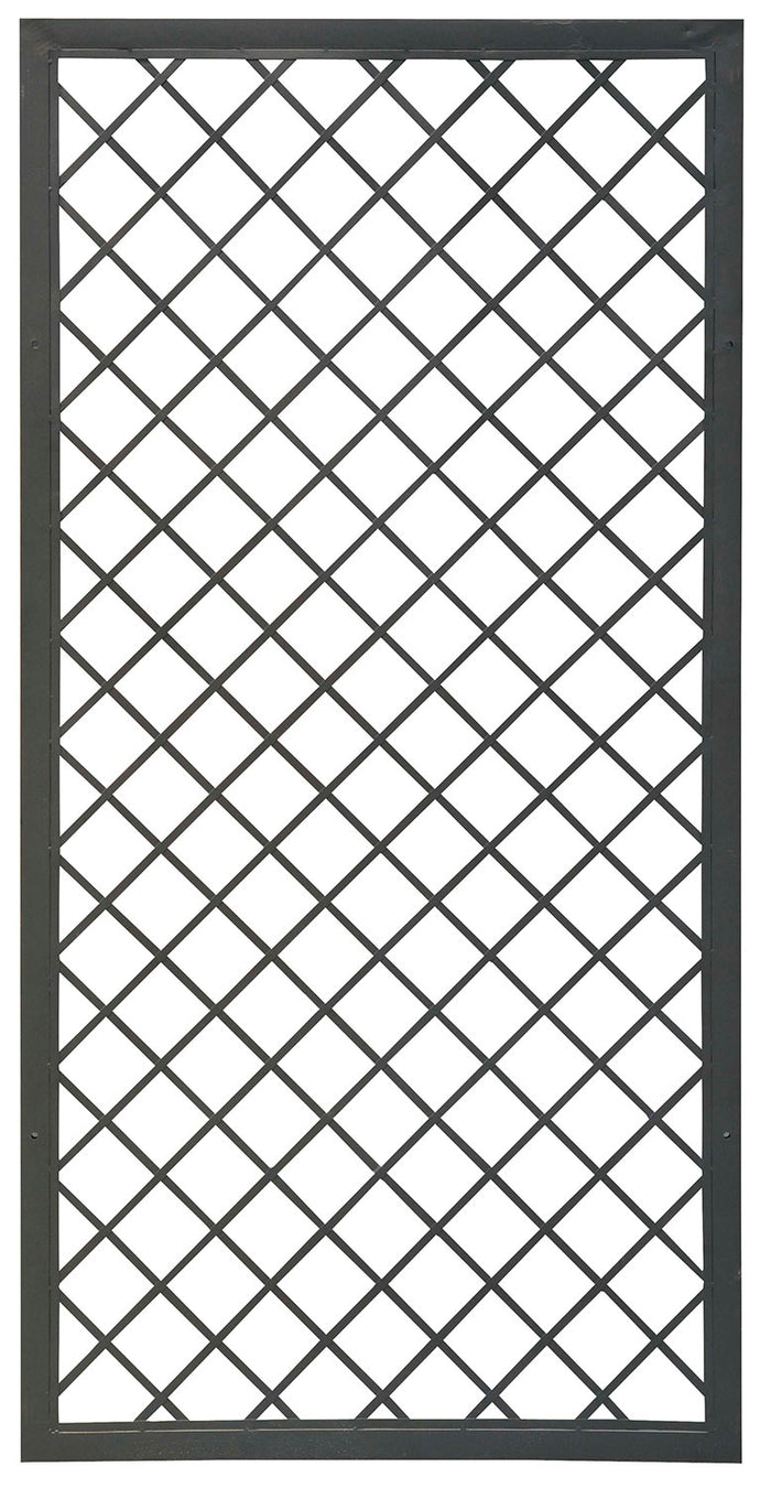 Traliccio Fisso con Cornice per Giardino Verdemax 180x90 cm in Metallo Antracite