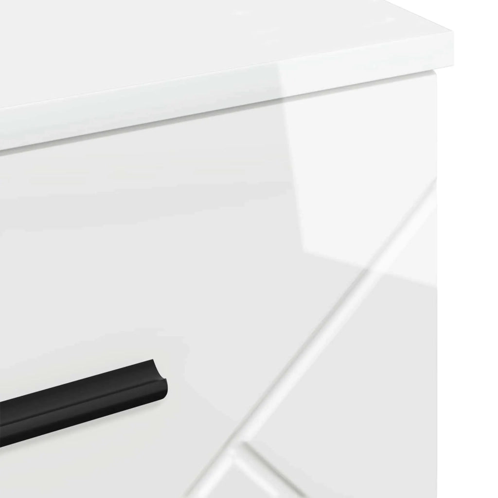 Armadio da Notte con cassetto Bianco lucido 38 x 38 x 66 cm 883378