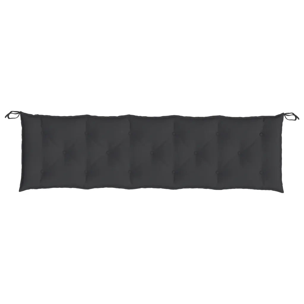 Cuscini Panca da Giardino 2 pz-Set di 2 Cuscini per panchina da esterno Neri 180x50x7cm Tessuto Oxford