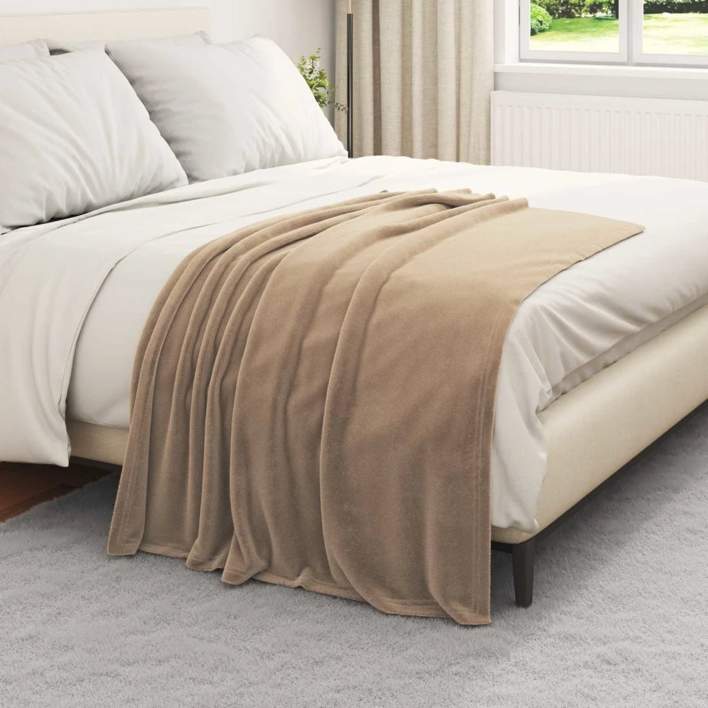Coperte da Pile 6 pcs Cammello 130 x 150 cm Panno 42016793