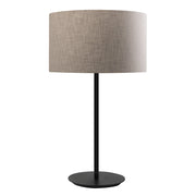 Lampada da Tavolo Vivien Nera con Paralume Cilindrico Avorio - Attacco E27 IP20 75W - Illuminazione Interni Rossini Group