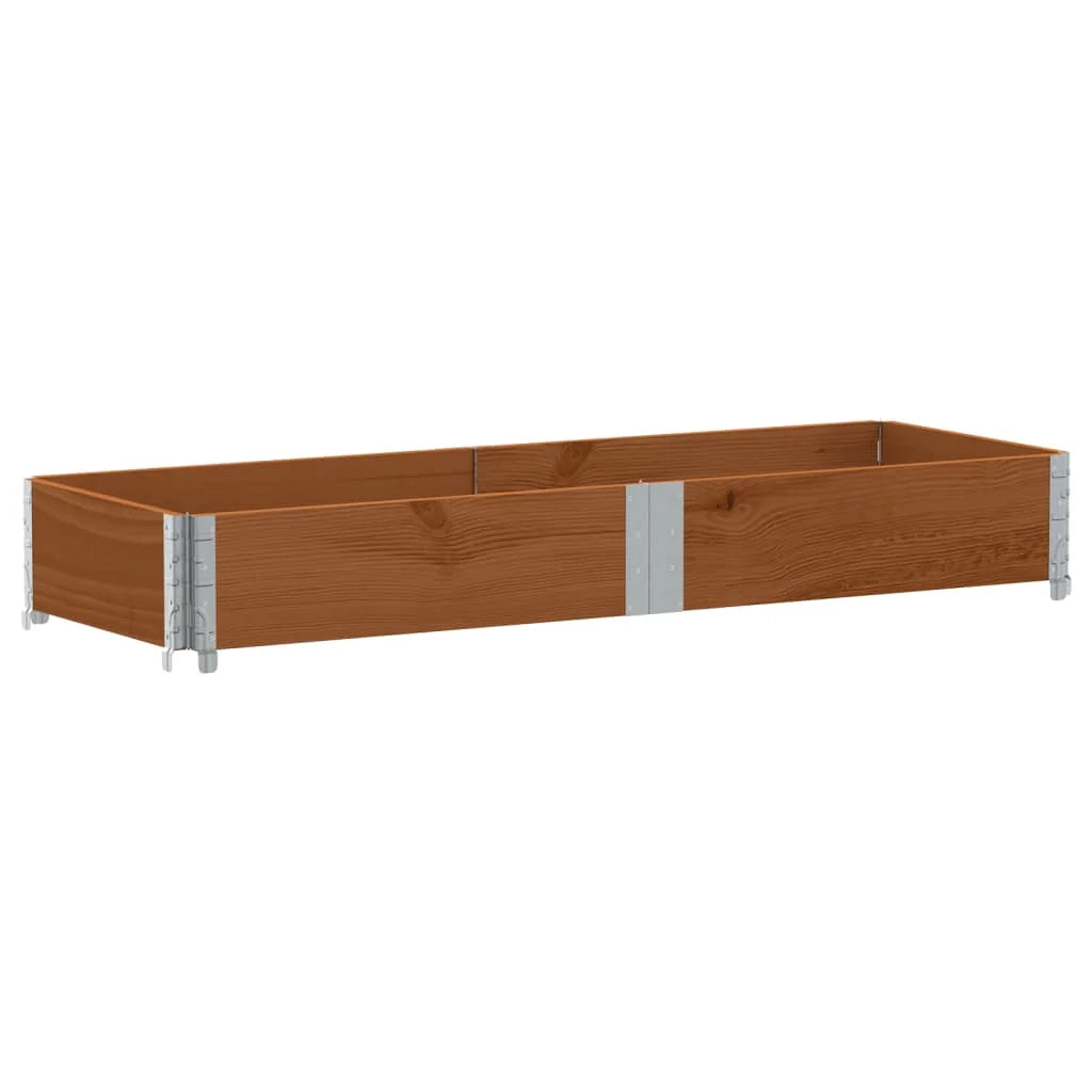 Vassoio per fioriera aiuola rialzata piante fiori terrazza giardino 150 x 50 cm legno massello di pino marrone 02_0037436