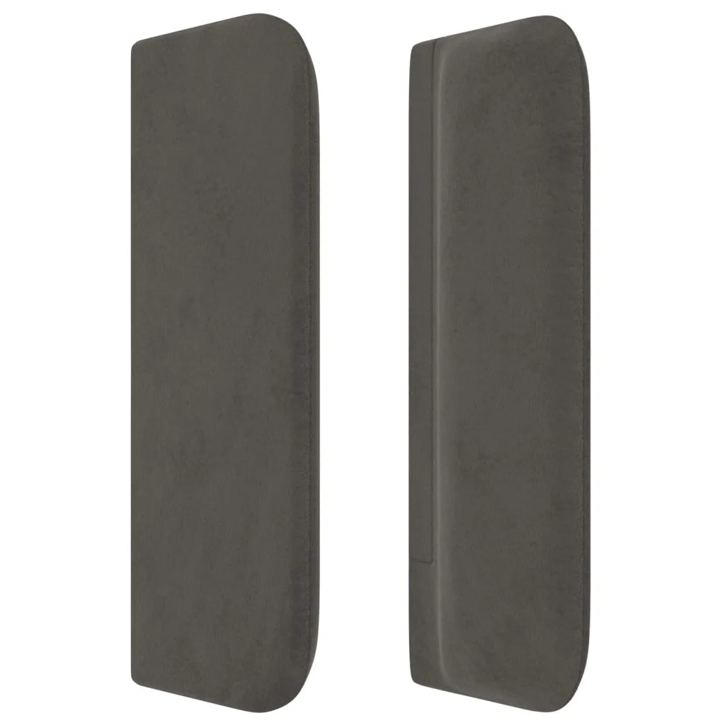 Testiera ad Orecchio Grigio Scuro 103x16x78/88 cm in Velluto 3119147