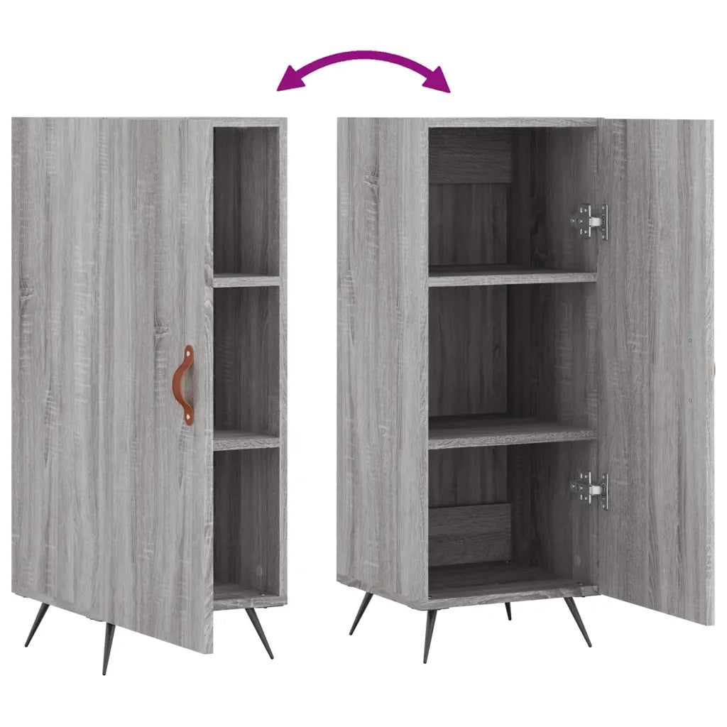 Credenza Grigio Sonoma 34,5x34x90 cm in Legno Multistrato