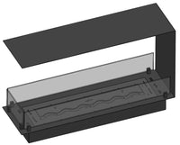 Camino a Bioetanolo da Incasso 100x30x60 cm Infire U1000 Slim Nero