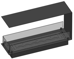 Camino a Bioetanolo da Incasso 100x30x60 cm Infire U1000 Slim Nero