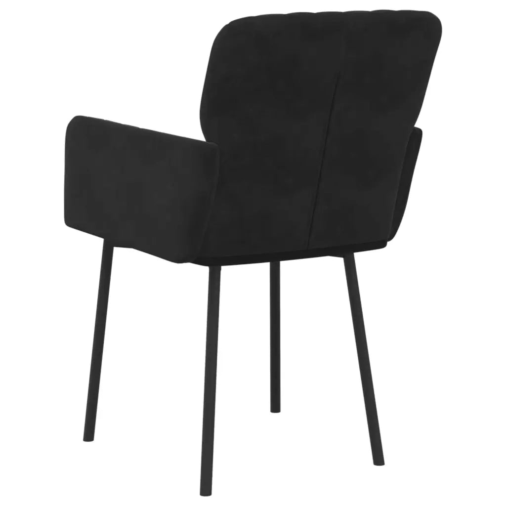 Sedie da Pranzo 2 pz Nere in Velluto cod mxl 70960