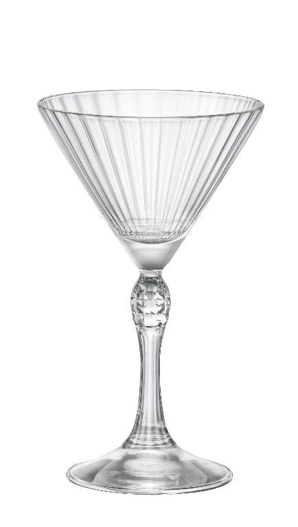 Set 4 Calici Martini liquore cocktail in vetro america' 20s 15.5 cl