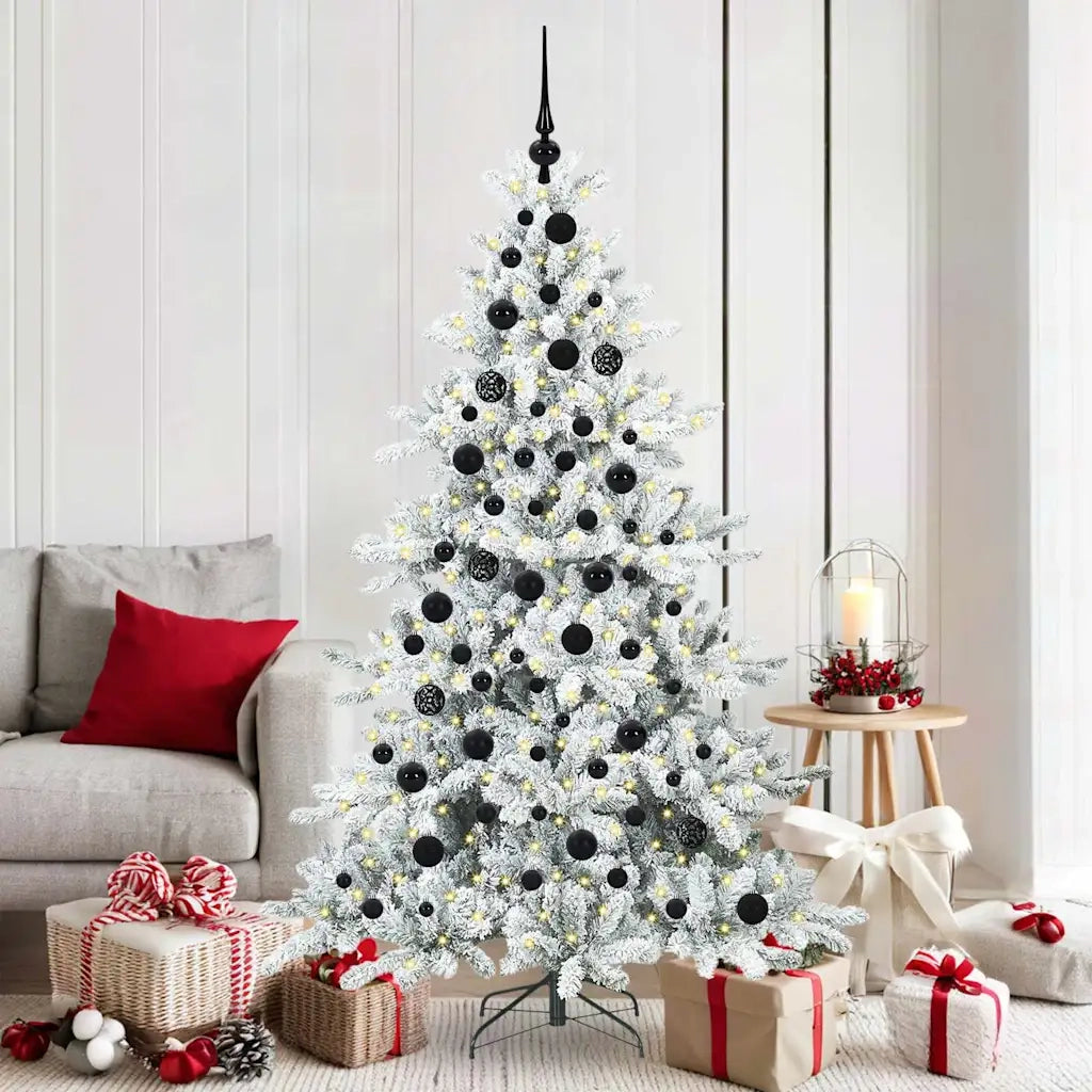 Albero di Natale Artificiale con Rami Pieghevoli Bianco 180 cm 3397719