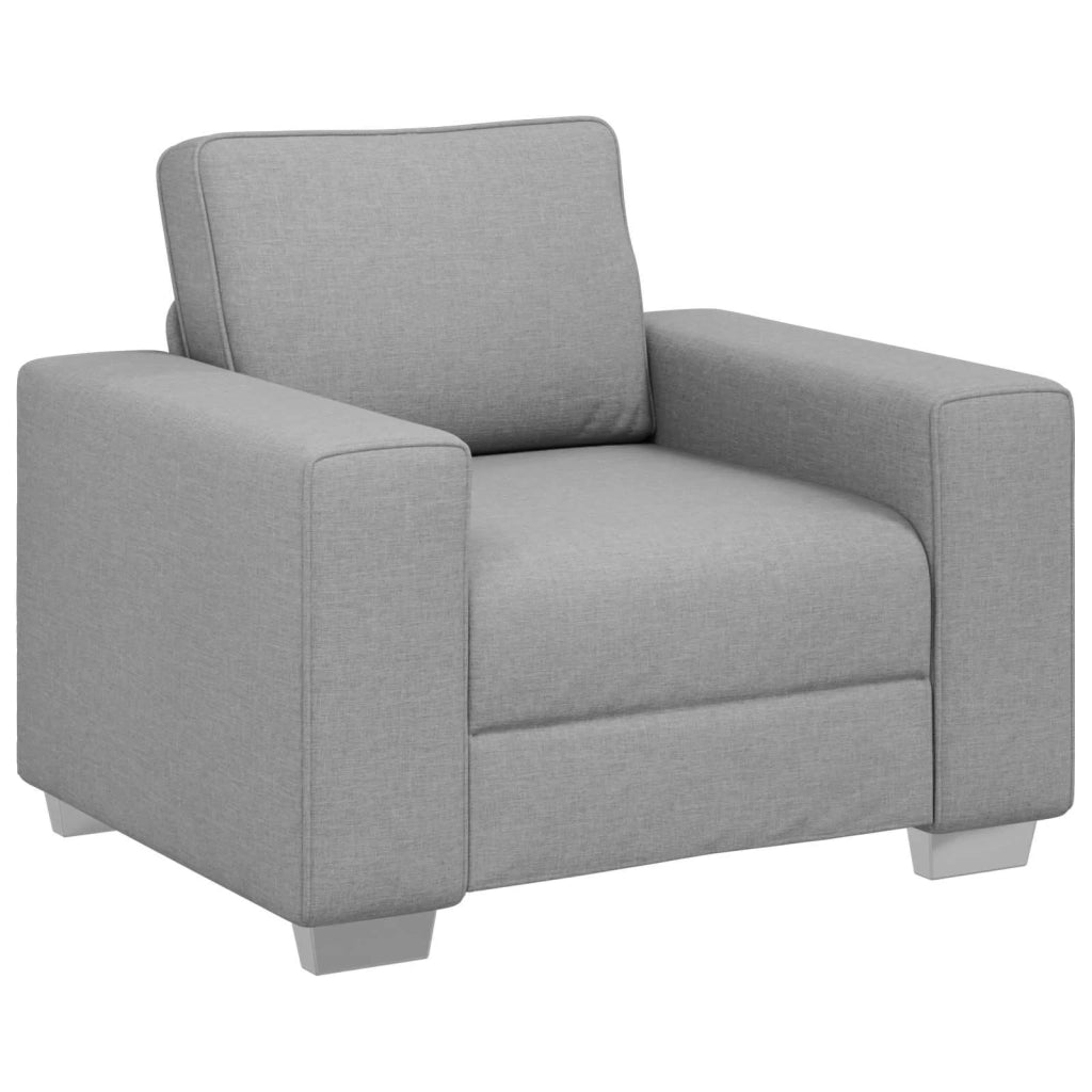 Divano 3 pcs Grigio Nuvola 219 x 80 x 82 cm Tessuto misto lino 3324666