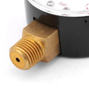 Drukmeter Portatile 0-15 Psi - 0-1 Bar - Costruito in Metallo - Adatto per Acqua/Aria/Olio - affidabile e Duraturo
