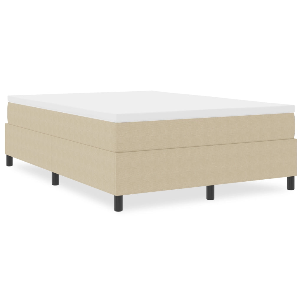 Letto Box Spring Verde Chiaro Grigio 160x200 cm Tessuto a Coste