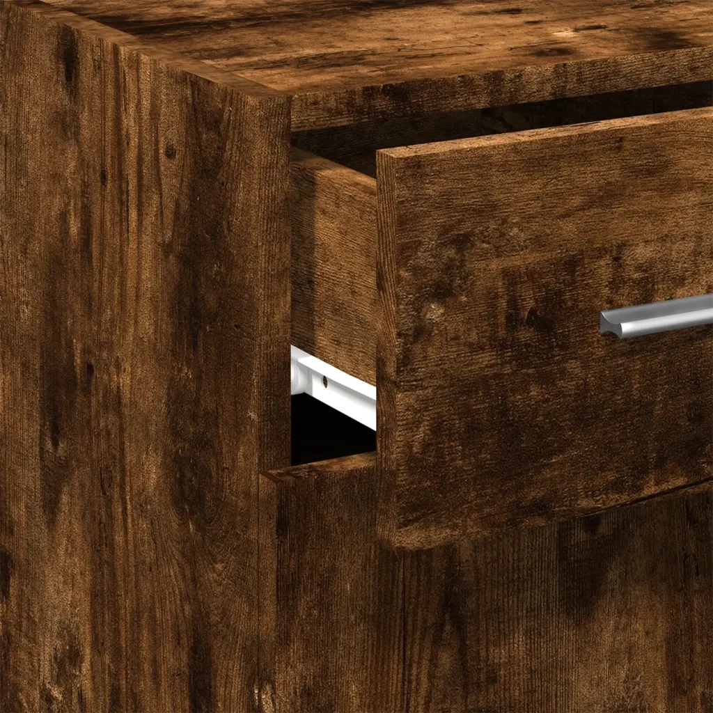 vidaXL Credenza Rovere Fumo 30x42,5x93 cm in Legno Multistrato