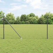 Recinzione con Posto Grigio 1 x 10 m Acciaio
