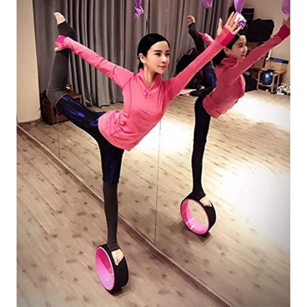 Trade Shop - Ruota Cerchio Per Stretching Sostegno Yoga Backbends Ponte Pose Danza Ginnastica -