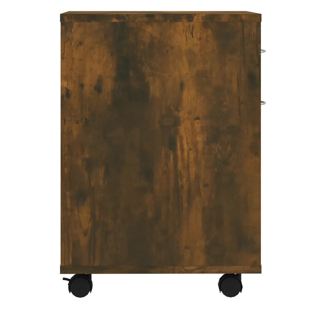 Armadietto con Ruote Rovere Fumo 45x38x54 cm Legno Multistrato cod mxl 40638