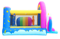 Castello Giostra Gonfiabile Interattivo Fantasy Unicorn con Pompa Happy Hop