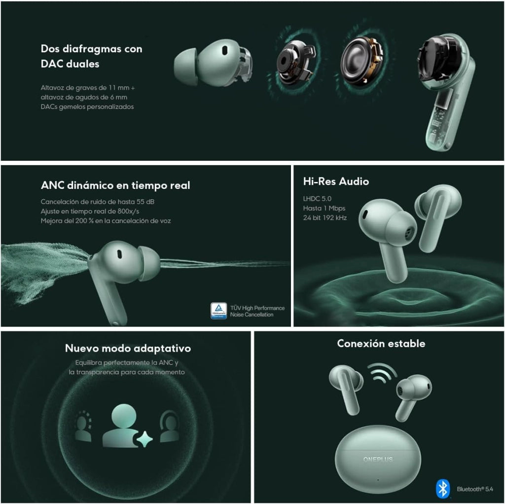 Buds 4 Auriculares Bluetooth Gris (Storm Gray)