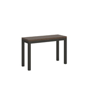 Tavolo apribile 120/200x45/90 cm Everyday Double telaio Antracite - Noce