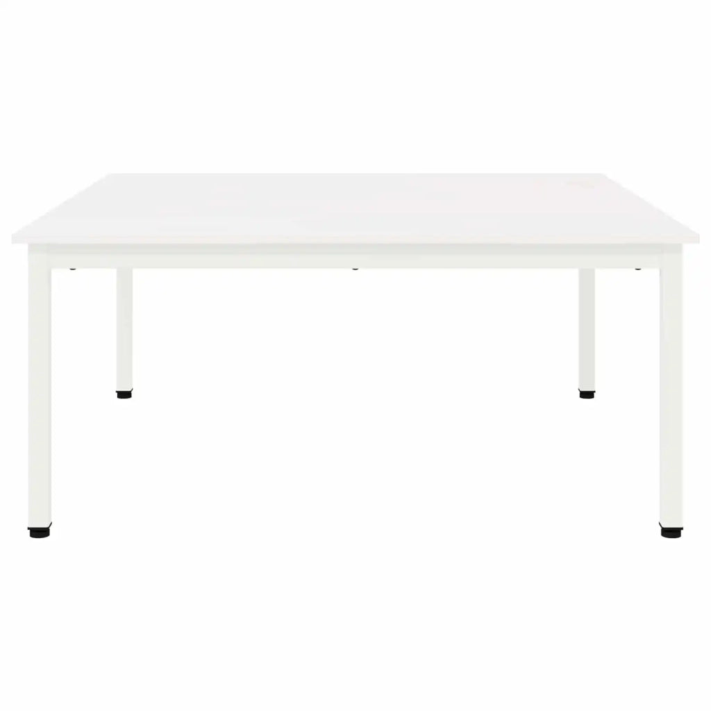 Tavolino da salotto Bianco 100 x 100 x 45 cm Pino massello 892770