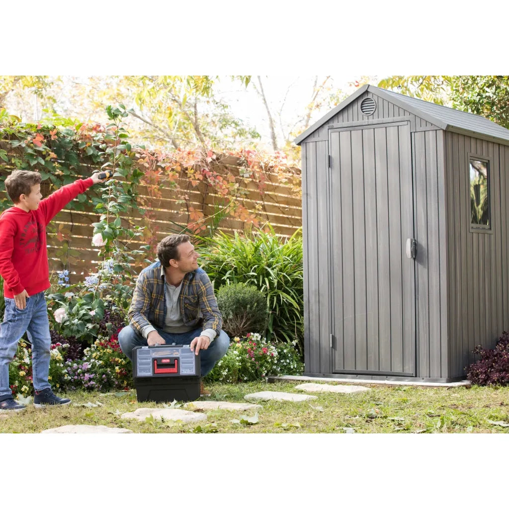 Keter Casetta da Giardino Darwin 46 Aspetto Legno Grigio 432439