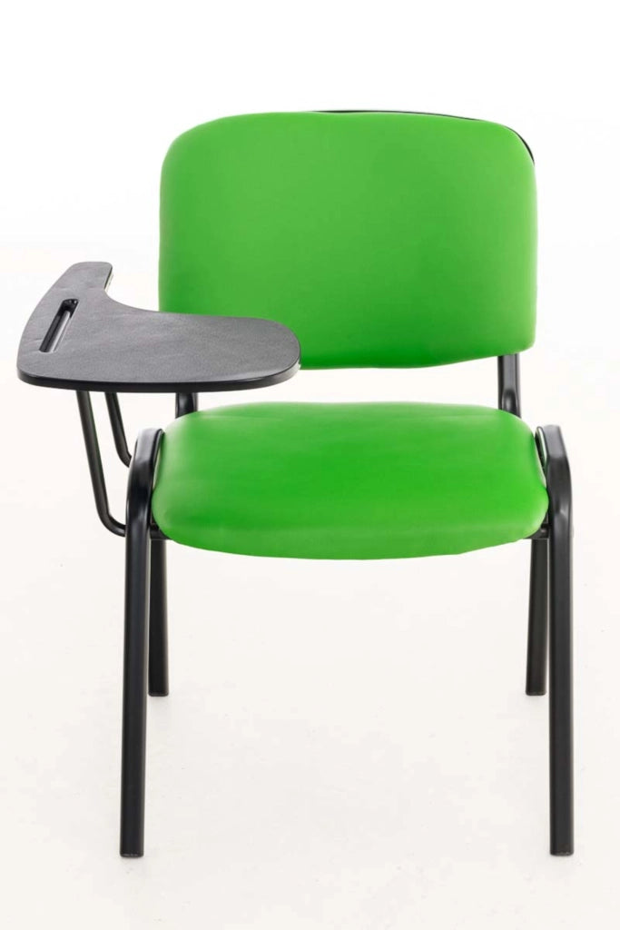 Set di 4 sedie Ken con tavolo pieghevole in similpelle verde