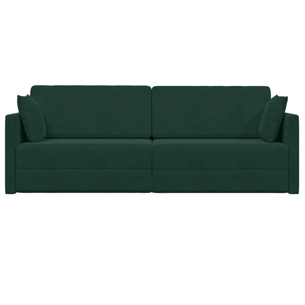 Divano-letto | Sof¨¤ letto | Letto singolo da pavimento Verde Scuro 213 x 70 x 77 cm Velluto