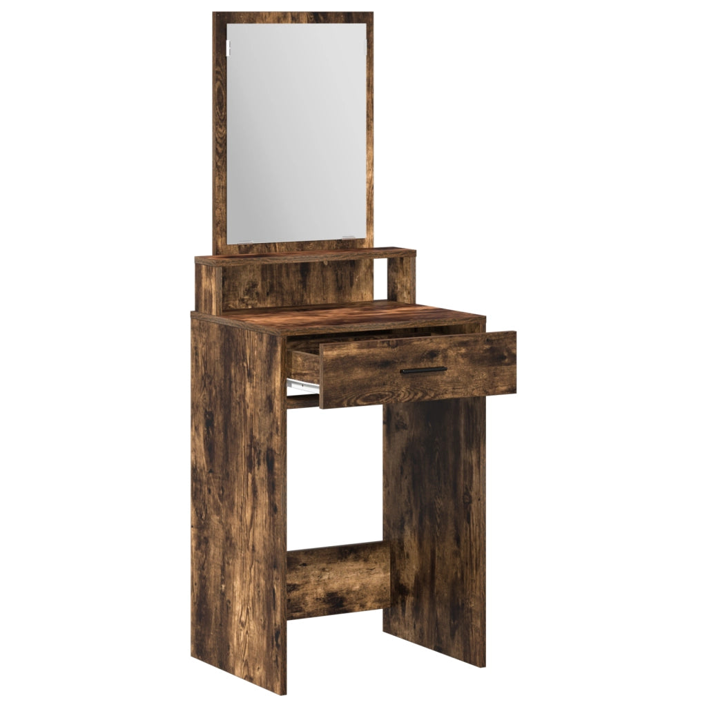 Toeletta  con cassetti in rovere scuro 50x41x140 cm