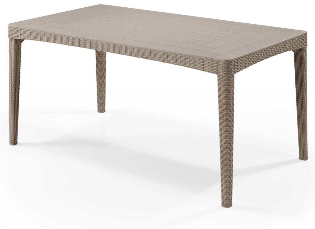 Tavolo da Giardino 160x90x74 cm in Resina Keter Girona Cappuccino
