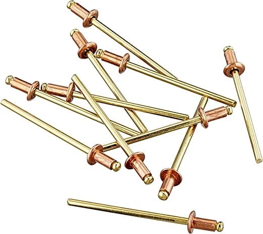 Gronda alluminio pat.rame rivett i a strappo 2.9x8 pz100