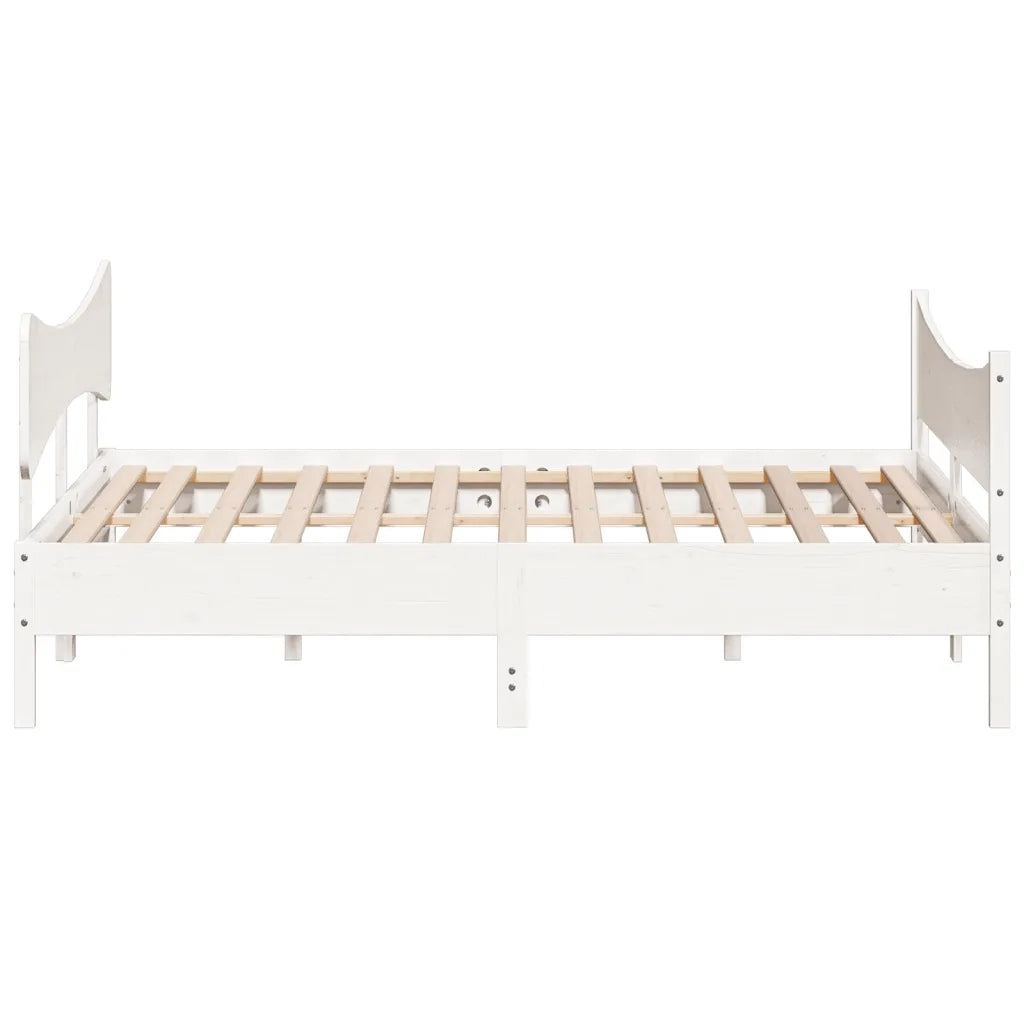 Giroletto senza Materasso Bianco 180x200 cm Legno Massello Pino 3216373