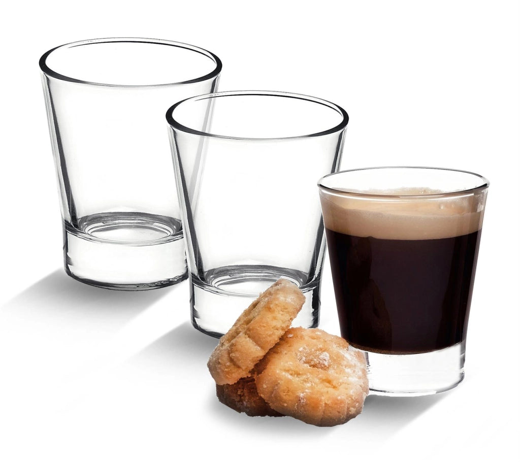 3 CAFFEINO BORMIOLI BICCHIERI TAZZINE PER CAFFÈ ESPRESSO IN VETRO TRASPARENTE
