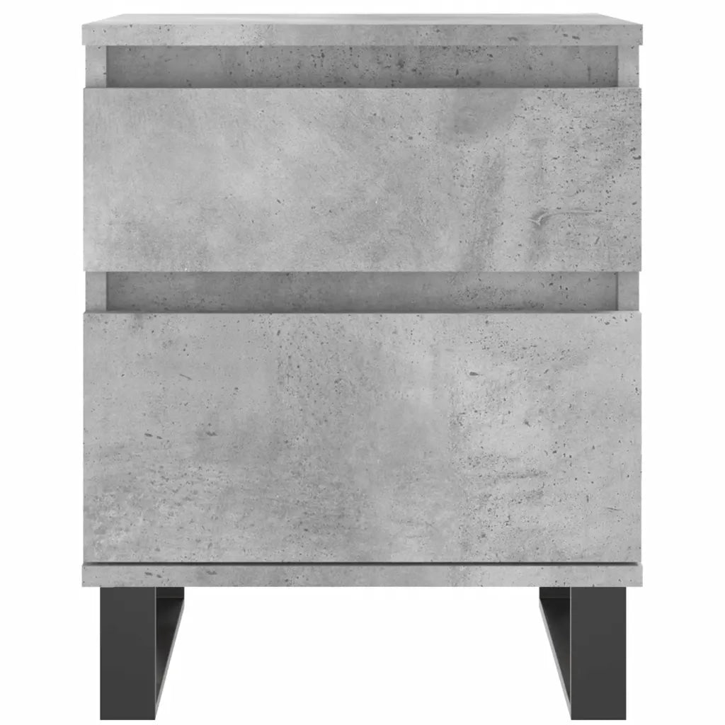 Comodino Grigio Cemento 40x35x50 cm in Legno Multistrato 830692