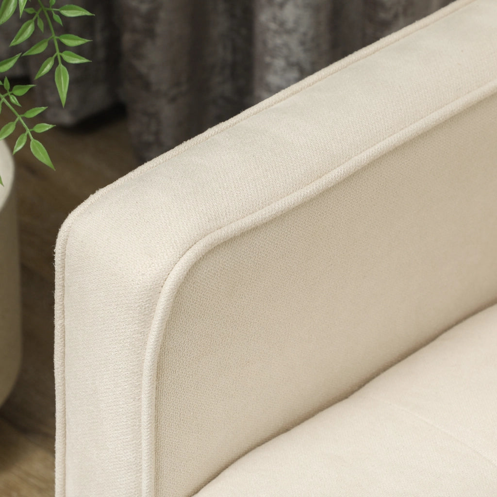 Divano 3 posti in tessuto ¨C zephmum ¨C crema, trapuntato, con contenitore, 166.5x62x82 cm