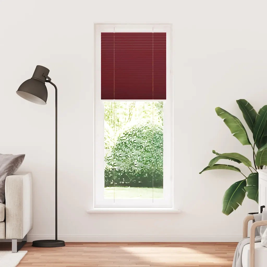 Tenda Plissettata Rosso Bordeaux 70x200 cm Larghezza Tessuto 4015256