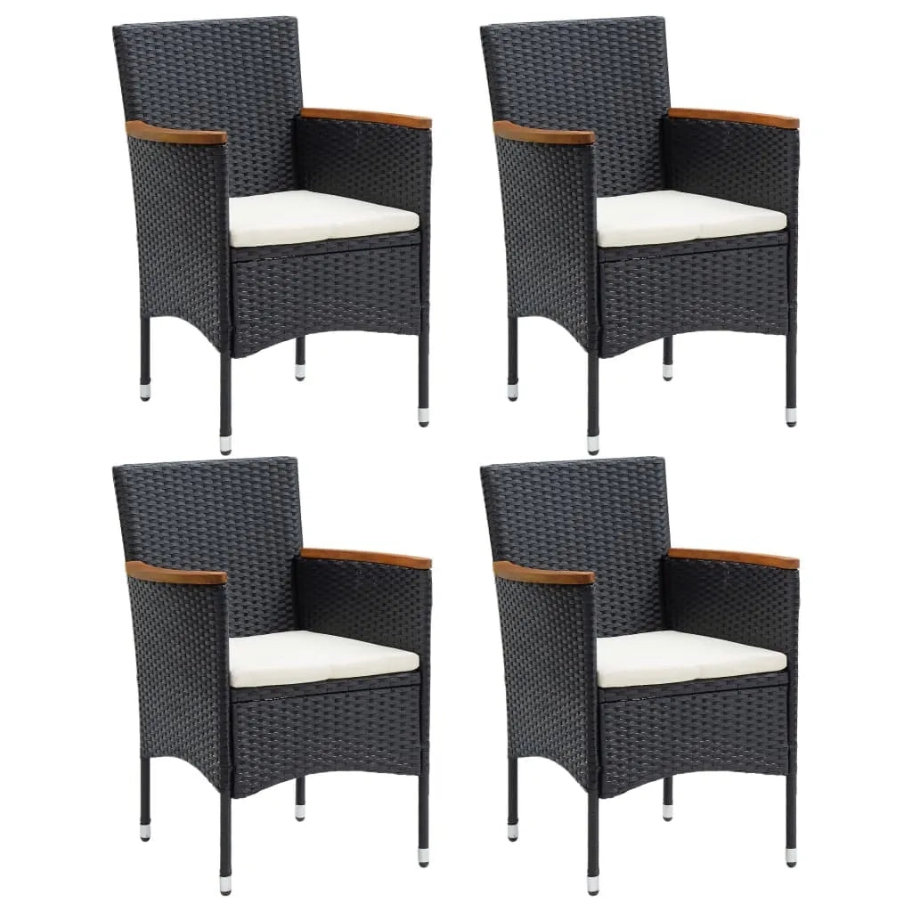Set da Pranzo per Giardino 5 pz con Cuscini Polyrattan Nerocod mxl 117405