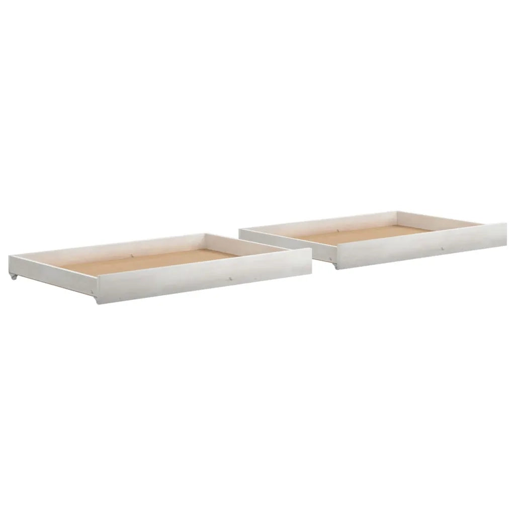 Cassetti per Divano Letto 2 pz in Legno Massello di Pino Bianco CFW1253458