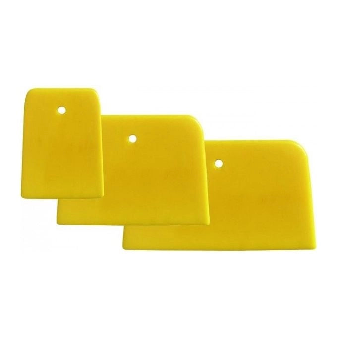 Vigor-Blinky 59537-90 Spatole Flessibili in Gomma Set 3 Pezzi Assortite resistenti a solventi con foro