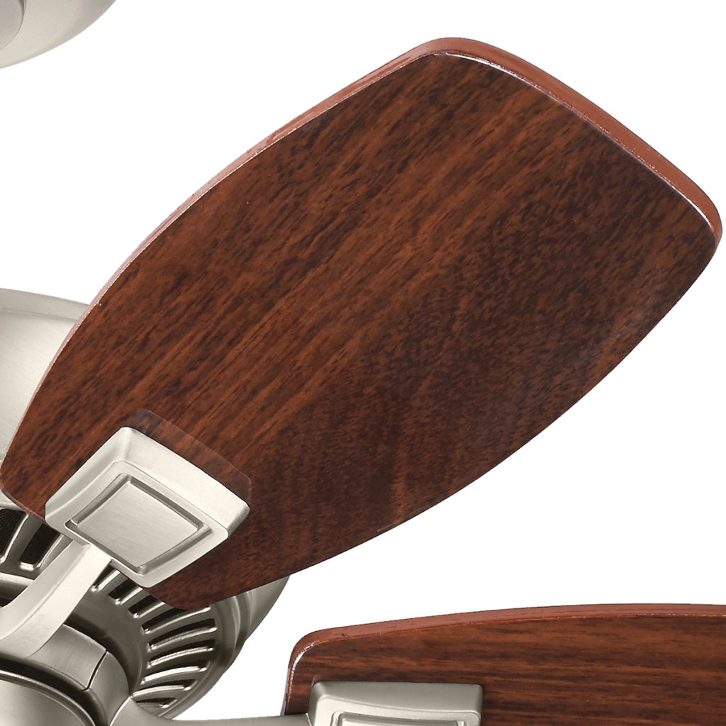 Ventilatore soffitto Kichler Canfield 76cm nichel spazzolato noce